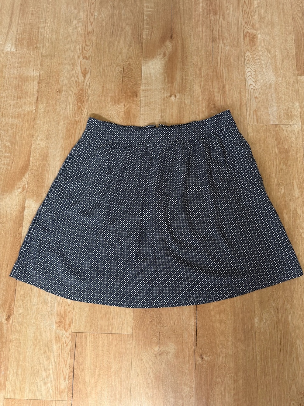 GAP Navy and White Printed A-line Skirt